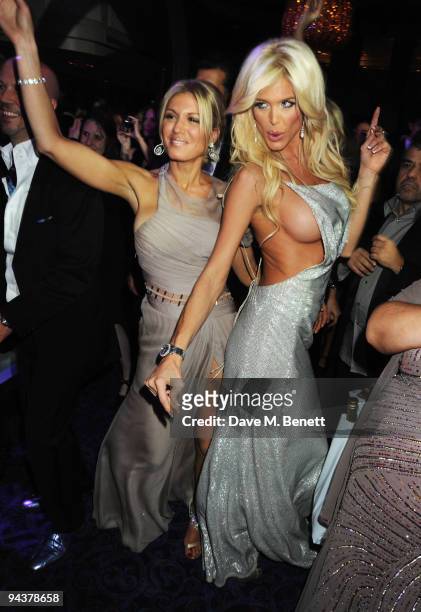 Hofit Golan and Victoria Silvstedt attend the Grey Goose Character & Cocktails Winter Fundraiser Ball in aid of the Elton John AIDS Foundation, at...