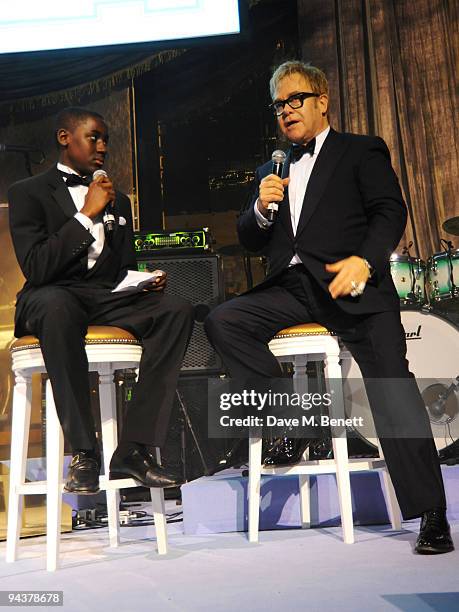 Sir Elton John attends the Grey Goose Character & Cocktails Winter Fundraiser Ball in aid of the Elton John AIDS Foundation, at the Grey Goose Hotel...