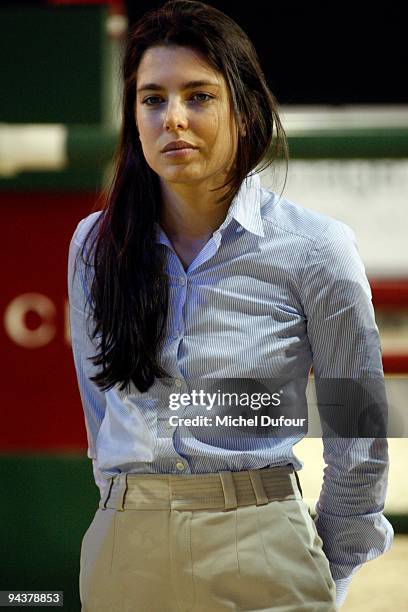 Charlotte Casiraghi attends the International Gucci Masters Competition - Day 4 at Paris Nord Villepinte on December 13, 2009 in Paris, France.