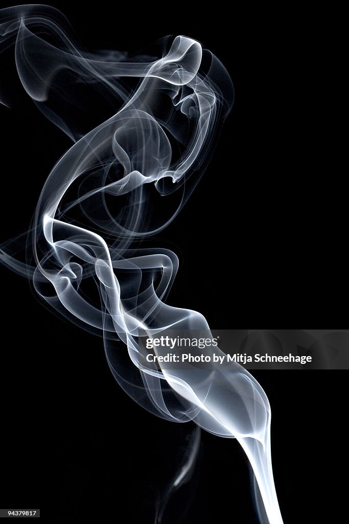 Smoke on black background