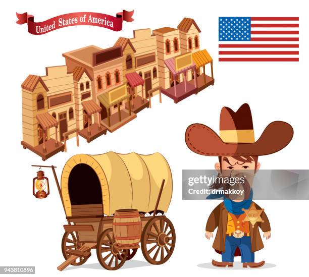 Wild West And Sheriff High-Res Vector Graphic