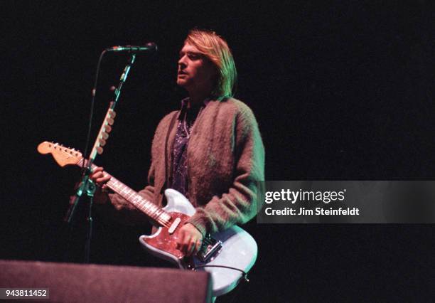 Nirvana performs at the Roy Wilkins Auditorium in St. Paul, Minnesota on December 10, 1993.