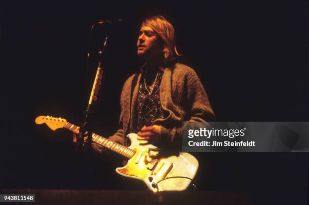 Nirvana performs at the Roy Wilkins Auditorium in St. Paul, Minnesota on December 10, 1993.
