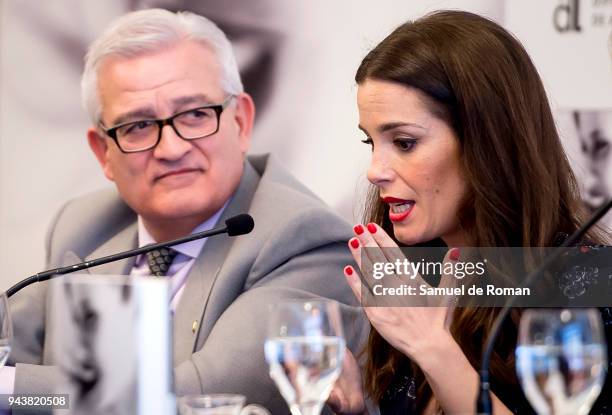 Actress Nuria Gago attends 'Quiereme Siempre' book presentation as 'Azorin De Novela' Award Winner on April 9, 2018 in Madrid, Spain.