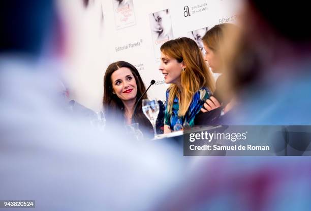 Actresses Nuria Gago and Leticia Dolera attend 'Quiereme Siempre' book presentation as 'Azorin De Novela' Award Winner on April 9, 2018 in Madrid,...