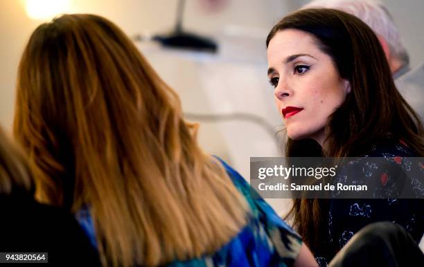 Actresses Nuria Gago and Leticia Dolera attend 'Quiereme Siempre' book presentation as 'Azorin De Novela' Award Winner on April 9, 2018 in Madrid,...