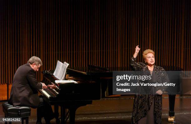 American mezzo-soprano and Festival founder Marilyn Horne and composer, conductor and pianist Marvin Hamlisch perform at the 9th Annual Marilyn Horne...