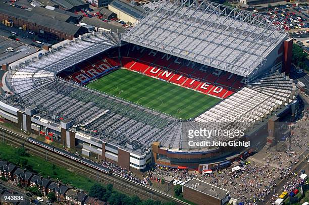 General aerial view of Old Trafford before the European Championship Group C match between Russia and Germany in Manchester, England. \ Mandatory...