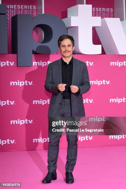 Gael Garcia Bernal attends "Aqui En La Tierra" and "Il Cacciatore" screening during the 1st Cannes International Series Festival at Palais des...