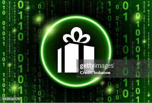Gift Box Binary Code Vector Pattern Background Gift Box Binary Code Vector Pattern Background