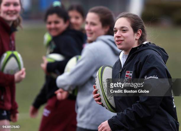 Jess Rosenstein is pictured at a rugby practice session at Belmont High School in Belmont, MA on April 2, 2018. When Greg Bruce first began working...