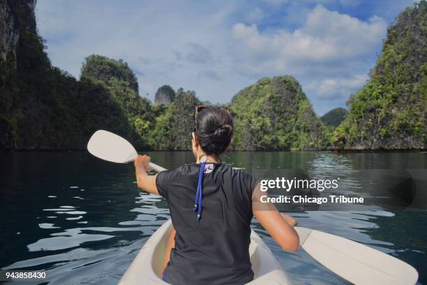 Many of the small islands off the coast of Misool feature tranquil lagoons that are perfect for kayaking.