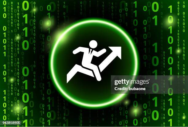 businessman and stock charts binary code vector pattern background - 3d illustration rendering of binary code pattern stock illustrations