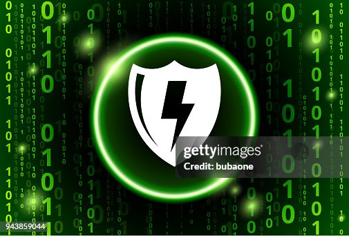 Electric Shield Binary Code Vector Pattern Background Electric Shield Binary Code Vector Pattern Background