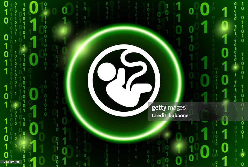 Fetus Binary Code Vector Pattern Background
