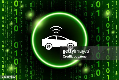 Car Connection Binary Code Vector Pattern Background Car Connection Binary Code Vector Pattern Background