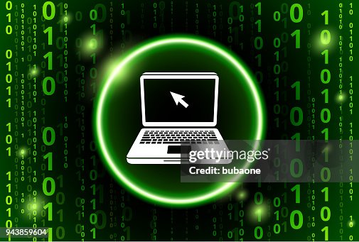 Laptop Computer Binary Code Vector Pattern Background Laptop Computer Binary Code Vector Pattern Background