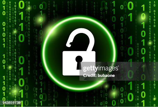 Security Lock Binary Code Vector Pattern Background Security Lock Binary Code Vector Pattern Background