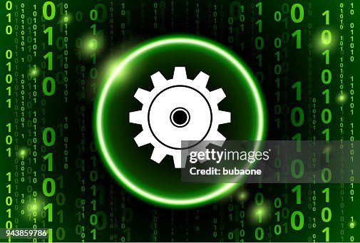 Gear Binary Code Vector Pattern Background Gear Binary Code Vector Pattern Background