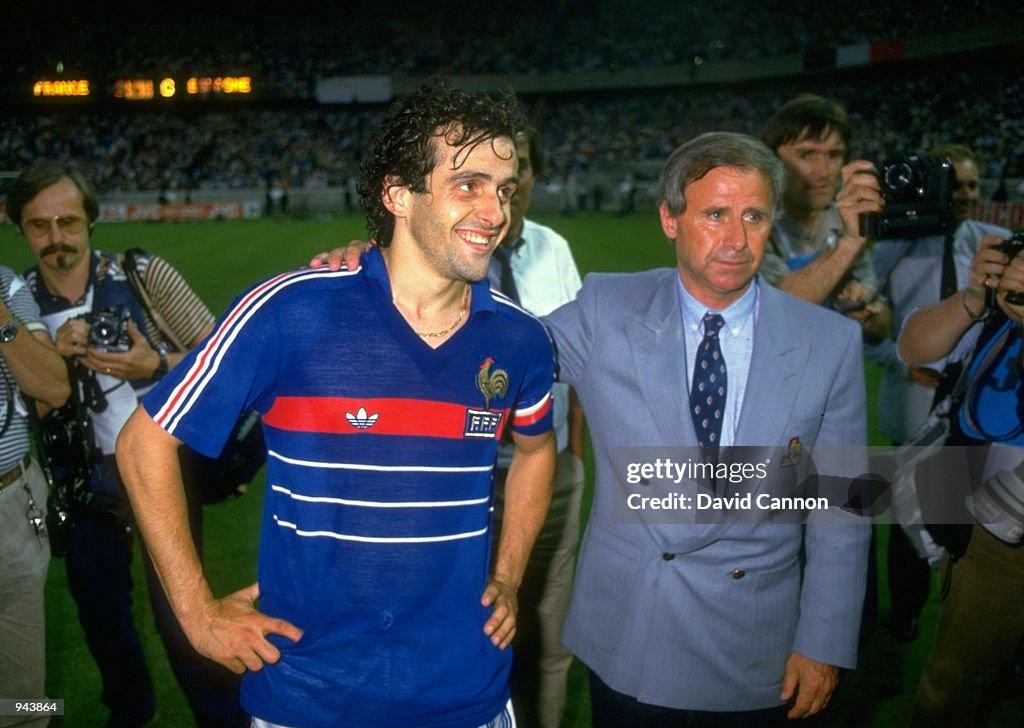 Michel Platini and Michel Hidalgo