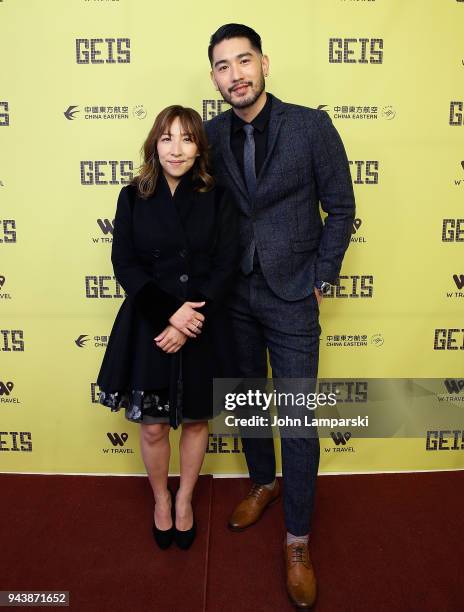 Frankie Chen and Godfrey Gao attend Global Entertainment Industry Summit at the Manhattan Center on April 9, 2018 in New York City.