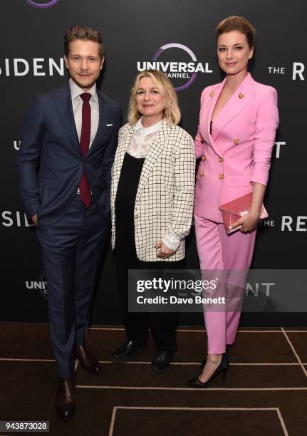 Matt Czuchry, Lucie Cave and Emily VanCamp attend the screening of The Resident premiering on Universal Channel, Tuesday 10th April at 9pm with Matt...