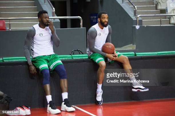 Stanton Kidd, #0 of Darussafak Istanbul in action during the 7DAYS EuroCup Basketball Finals Darussafaka Istanbul Training Session at Basket Hall on...