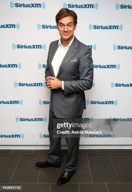 Dr. Mehmet Oz visits the SiriusXM Studios on April 9, 2018 in New York City.