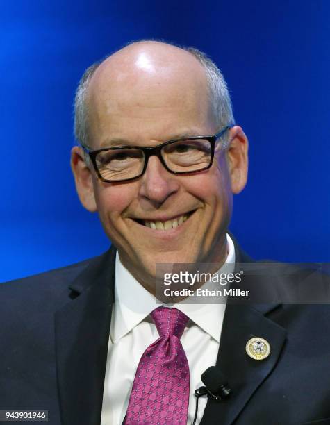 Chairman of the House Energy and Commerce Committee U.S. Rep. Greg Walden speaks during the 2018 NAB Show opening at the Las Vegas Convention Center...