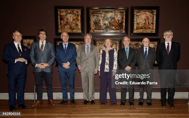 Princess Norberta of Liechtenstein and Minister of Culture Inigo Mendez de Vigo attend the 'Rubens. Painter of sketches' inauguration at El Prado...