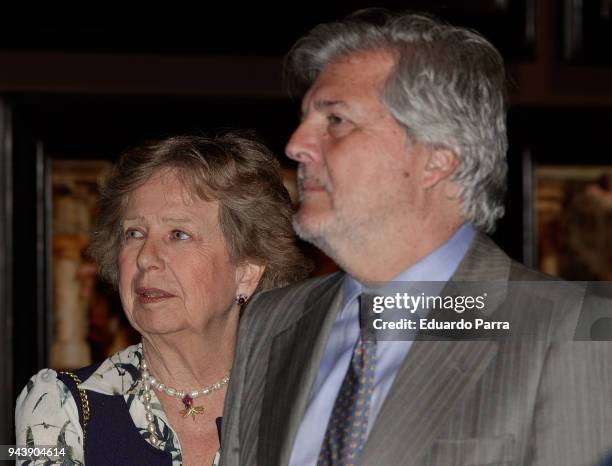 Princess Norberta of Liechtenstein and Minister of Culture Inigo Mendez de Vigo attend the 'Rubens. Painter of sketches' inauguration at El Prado...