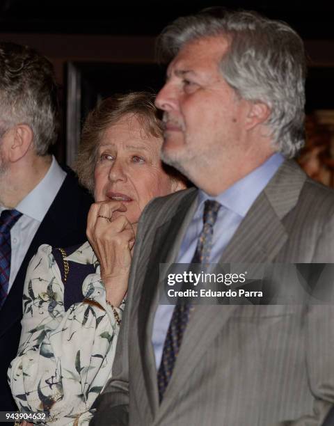 Princess Norberta of Liechtenstein and Minister of Culture Inigo Mendez de Vigo attend the 'Rubens. Painter of sketches' inauguration at El Prado...