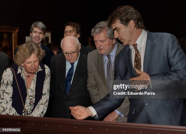 Princess Norberta of Liechtenstein and Minister of Culture Inigo Mendez de Vigo attend the 'Rubens. Painter of sketches' inauguration at El Prado...