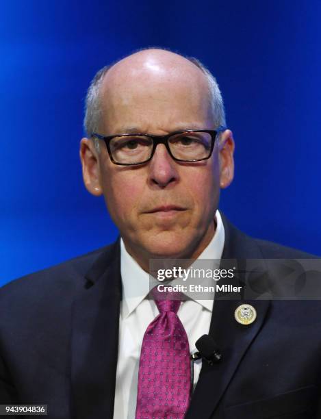 Chairman of the House Energy and Commerce Committee U.S. Rep. Greg Walden speaks during the 2018 NAB Show opening at the Las Vegas Convention Center...