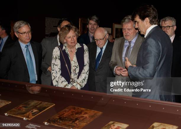 Princess Norberta of Liechtenstein and Minister of Culture Inigo Mendez de Vigo attend the 'Rubens. Painter of sketches' inauguration at El Prado...