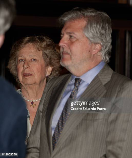 Princess Norberta of Liechtenstein and Minister of Culture Inigo Mendez de Vigo attend the 'Rubens. Painter of sketches' inauguration at El Prado...