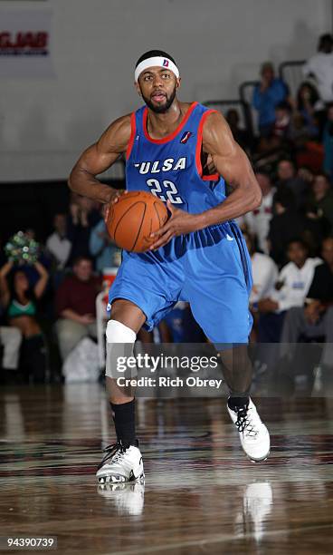 Mustafa Shakur of the Tulsa 66ers looks to pass during the game against the Maine Red Claws on December 13, 2009 at the Portland Expo in Portland,...