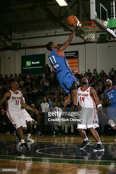 Cecil Brown of the Tulsa 66ers scores on a layup during the game against the Maine Red Claws on December 13, 2009 at the Portland Expo in Portland,...