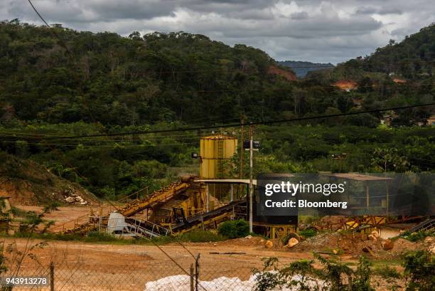 Gold processing facility owned by state gold processor Minerven stands in El Callao, Bolivar State, Venezuela, on Tuesday, Feb. 27, 2018. The...