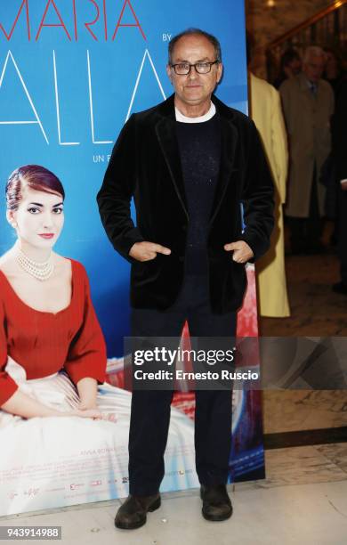 Director Pappi Corsicato attends 'Maria by Callas: In Her Own Words' preview at Teatro Dell'Opera Di Roma on April 9, 2018 in Rome, Italy.