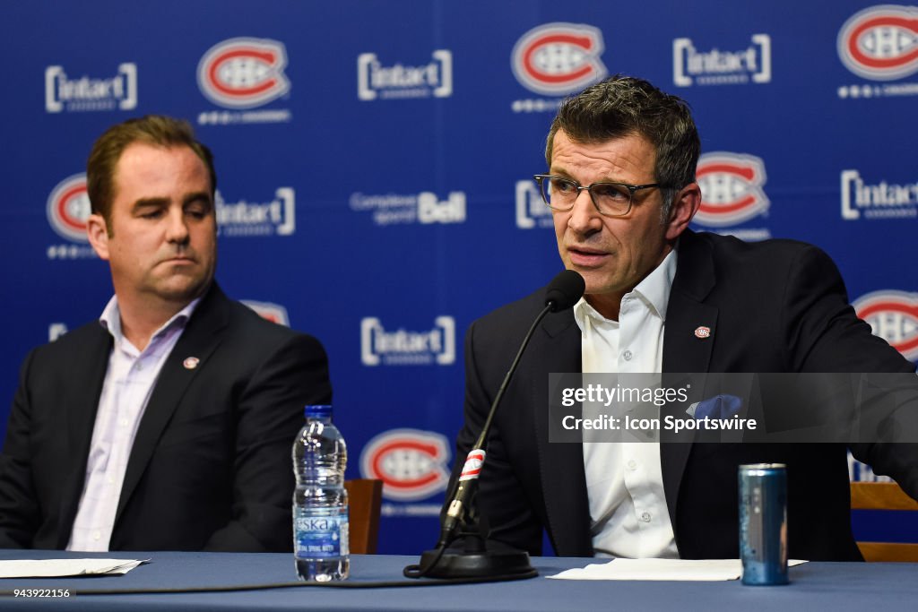 NHL: APR 9 Montreal Canadiens end of season press conference