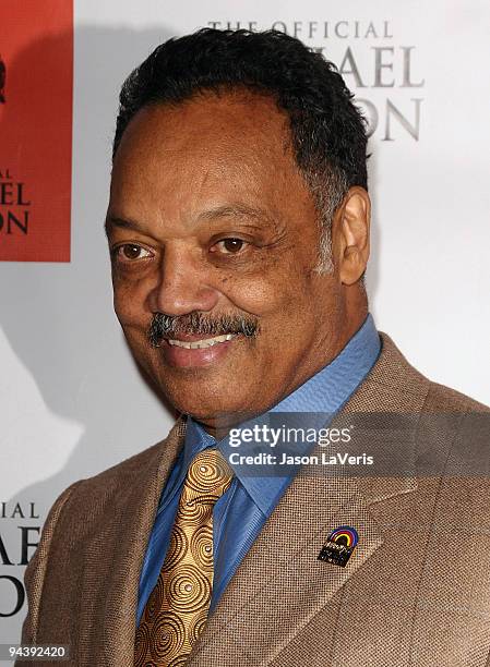 Reverend Jesse Jackson attends the unveiling of "The Official Michael Jackson Opus" publication at Luxe Hotel on December 8, 2009 in Los Angeles,...