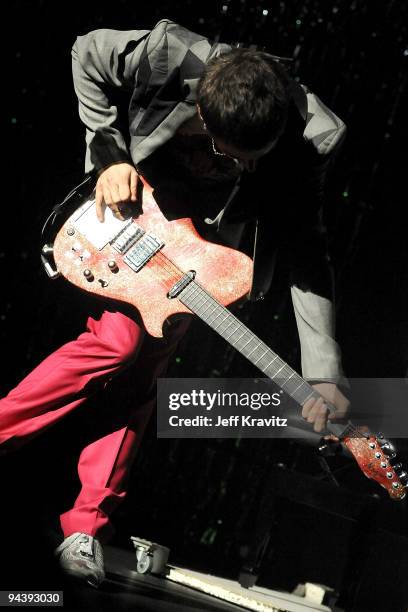 Matthew Bellamy of Muse performs at KROQ's Almost Acoustic Christmas 2009 - Day 2 on December 13, 2009 in Studio City, California.