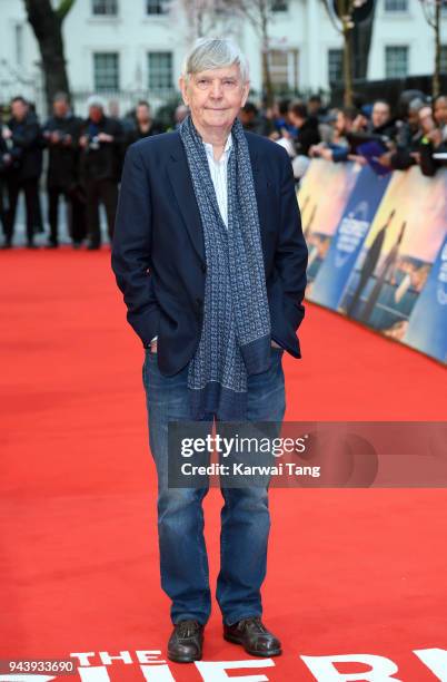 Sir Tom Courtenay attends 'The Guernsey Literary And Potato Peel Pie Society' World Premiere at The Curzon Mayfair on April 9, 2018 in London,...