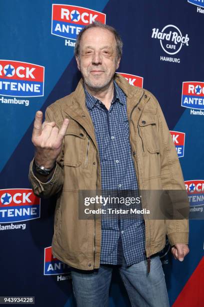 Rolf Fuhrmann during the Kick-Off Party to the start of the radio station Rock Antenne Hamburg at Hard Rock Cafe on April 9, 2018 in Hamburg, Germany.