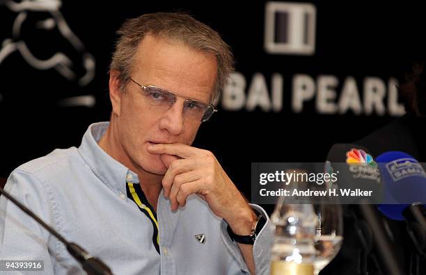 Actor Christopher Lambert attends the In Focus France press conference for the film "Cartagena" during day six of the 6th Annual Dubai International...