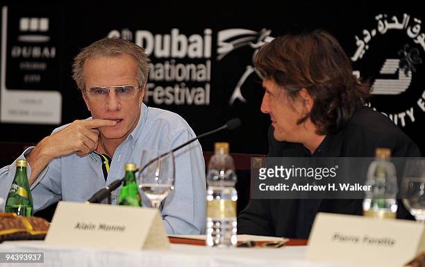 Actor Christopher Lambert and director Alain Monne attend the In Focus France press conference for the film "Cartagena" during day six of the 6th...