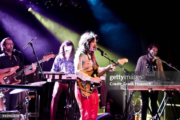 Singer Joan Wasser of the American band Joan as Police Woman performs live on stage during a concert at the Festsaal Kreuzberg on April 9, 2018 in...