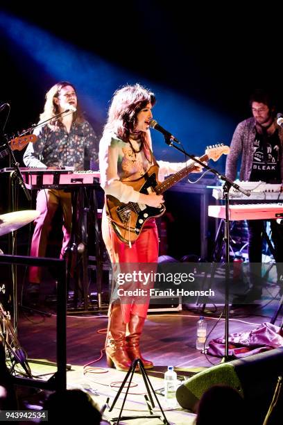 Singer Joan Wasser of the American band Joan as Police Woman performs live on stage during a concert at the Festsaal Kreuzberg on April 9, 2018 in...