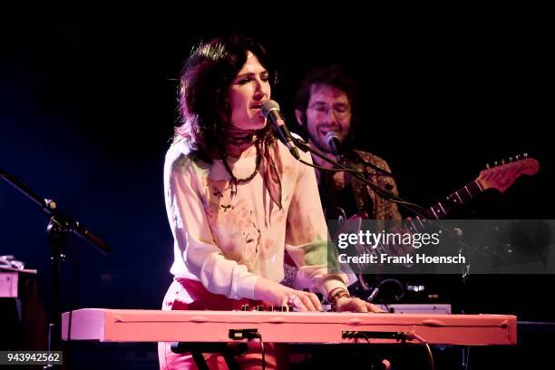 Singer Joan Wasser of the American band Joan as Police Woman performs live on stage during a concert at the Festsaal Kreuzberg on April 9, 2018 in...